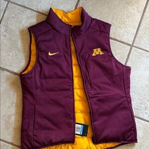 Nike Yellow and Maroon Reversible Vest Minnesota gophers